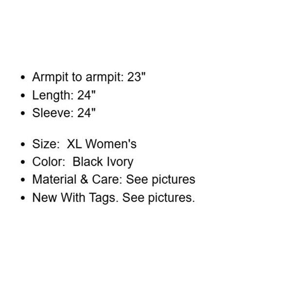 Jane and Delancey Sweater Womens XL Ivory Black Stripe Cardigan Cotton Blend New - Picture 4 of 16